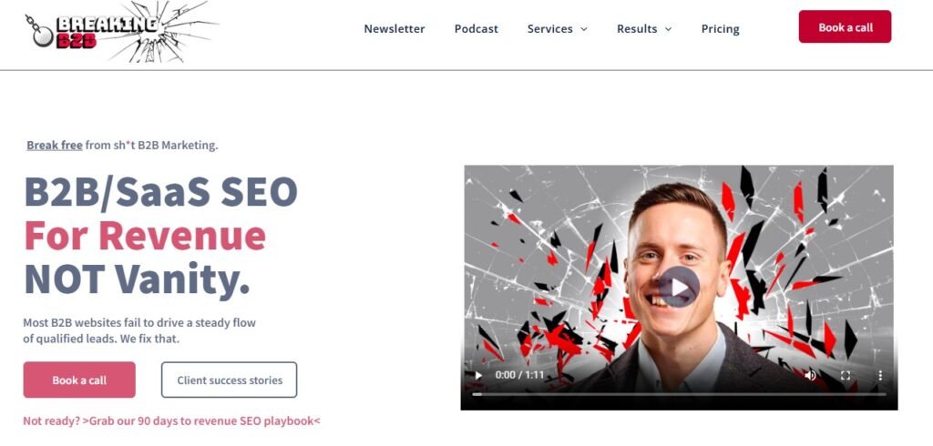 Breaking B2B homepage