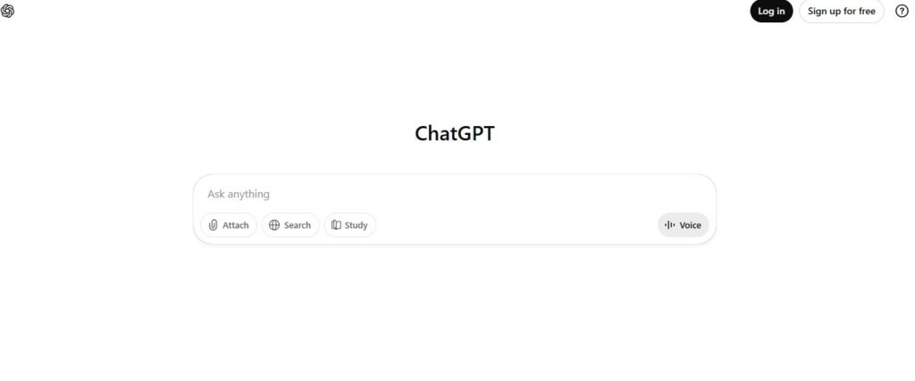 chatgpt homepage
