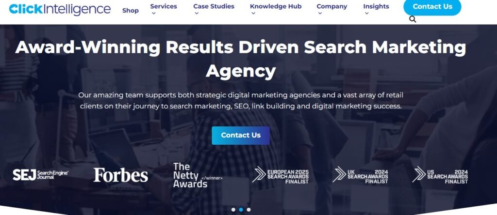 Click Intelligence homepage