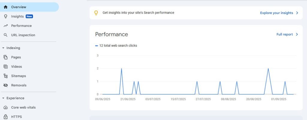 google search console homepage