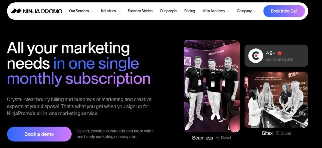 Ninja Promo homepage