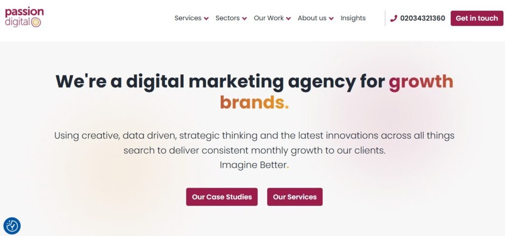 Passion Digital homepage