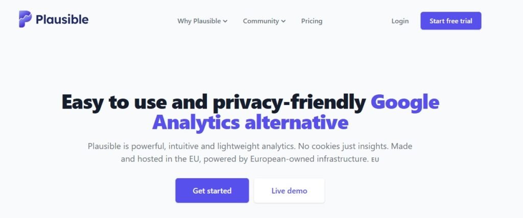 plausible homepage