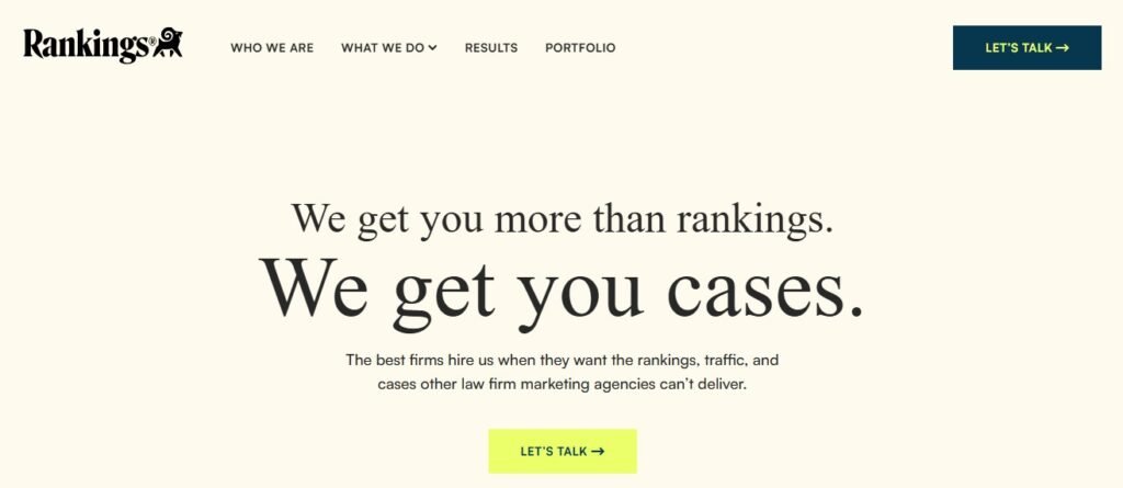 rankings.io homepage