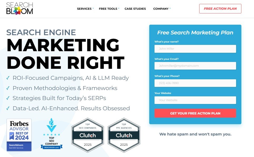 searchbloom homepage