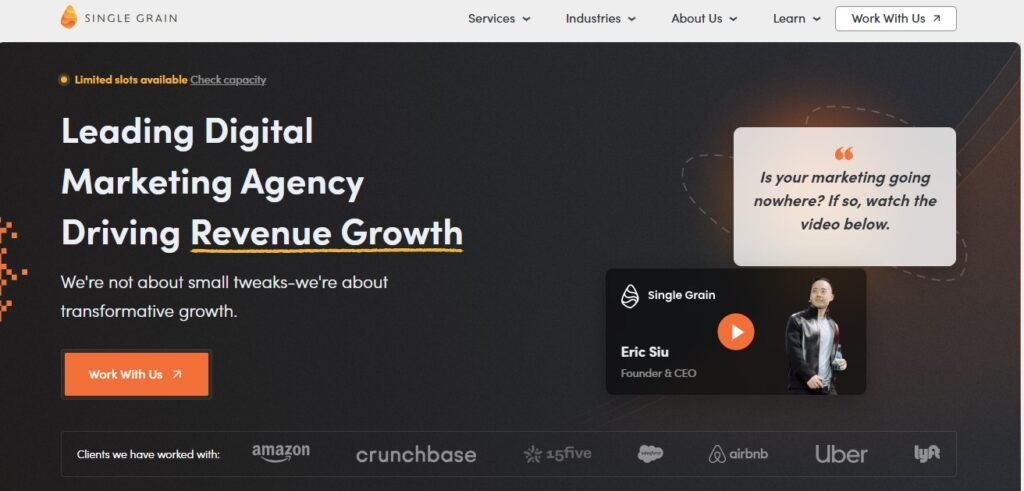 single grain homepage