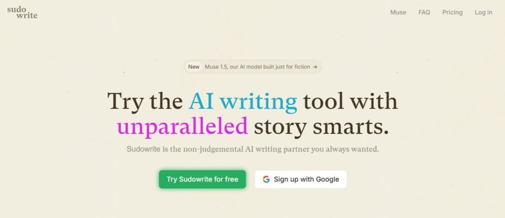 Sudowrite Home Page