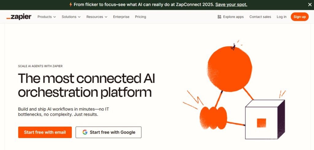 zapier homepage