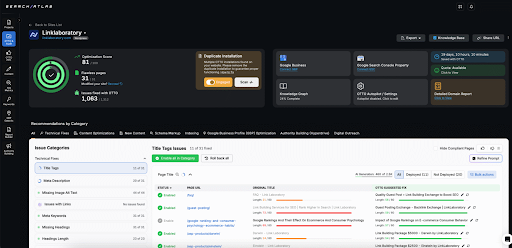Search Atlas SEO Planning
